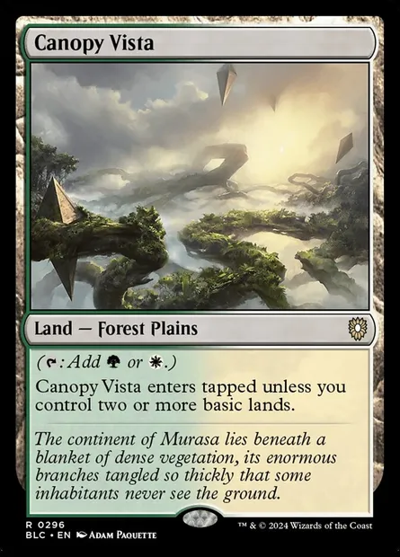Canopy Vista, Magic card BLC 296 — Bloomburrow Commander set