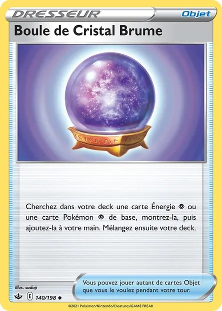 Boule de Cristal Brume, carte Pokémon CRE 140 — extension Règne de Glace