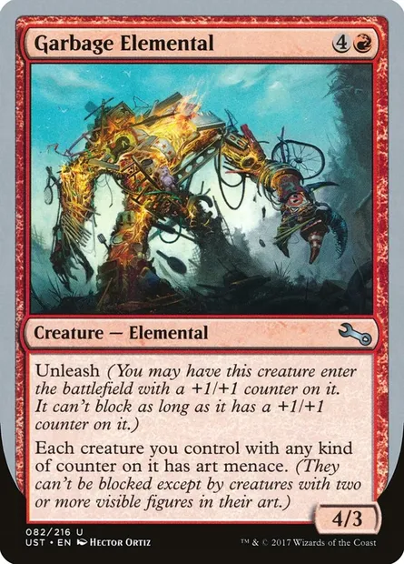 Garbage Elemental, carte Magic UST 82e — extension Unstable
