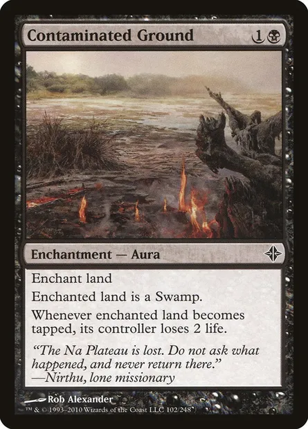 Contaminated Ground, Magic card ROE 102 — Rise of the Eldrazi set