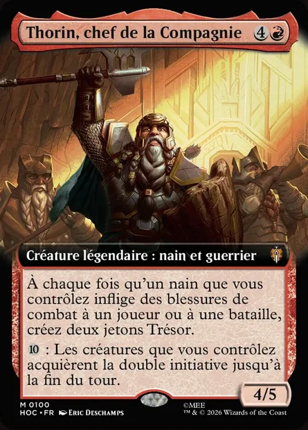 Thorin, chef de la Compagnie, carte Magic HOC 100 — extension The Hobbit Eternal