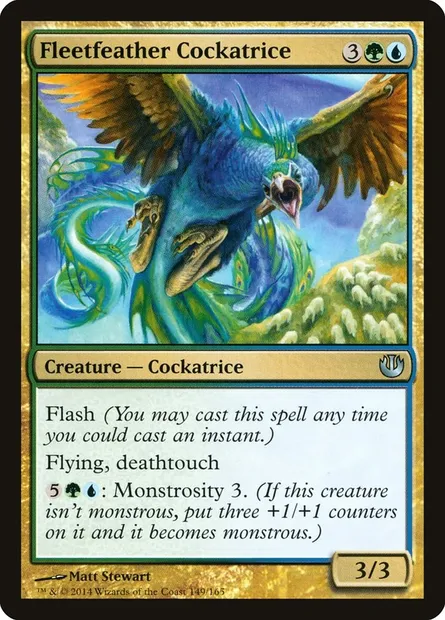 Fleetfeather Cockatrice, Magic card JOU 149 — Journey into Nyx set