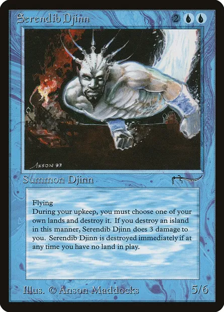 Serendib Djinn, carte Magic ARN 19 — extension Arabian Nights