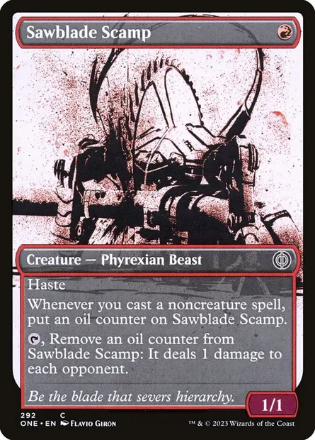 Sawblade Scamp, Magic card ONE 292 — Phyrexia: All Will Be One set