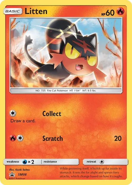 Litten, Pokémon card SM 08 — SM Black Star Promos set