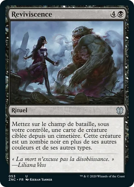 Reviviscence, carte Magic ZNC 53 — extension Zendikar Rising Commander