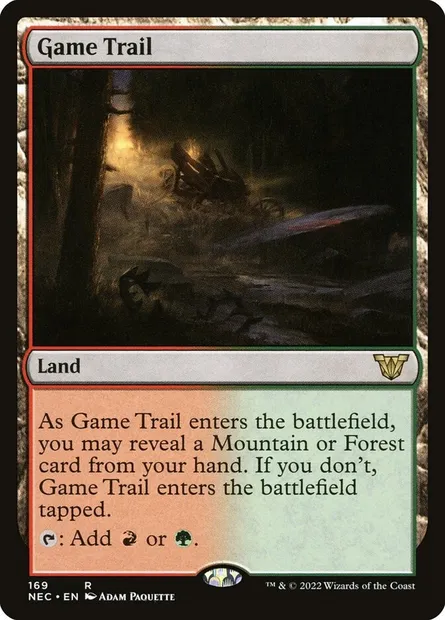 Game Trail, Magic card NEC 169 — Neon Dynasty Commander set