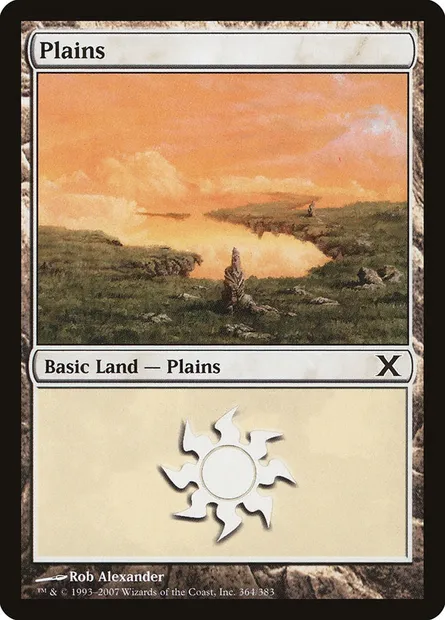 Plains, Magic card 10E 364 — Tenth Edition set