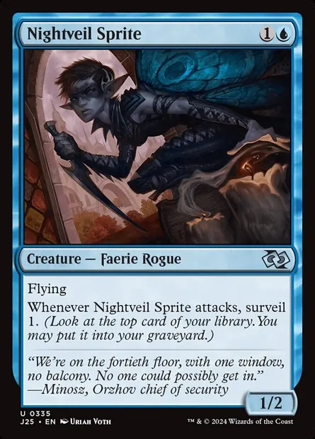 Nightveil Sprite, Magic card J25 335 — Foundations Jumpstart set