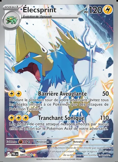 Élecsprint, carte Pokémon PBL 089 — extension Nuit Noire