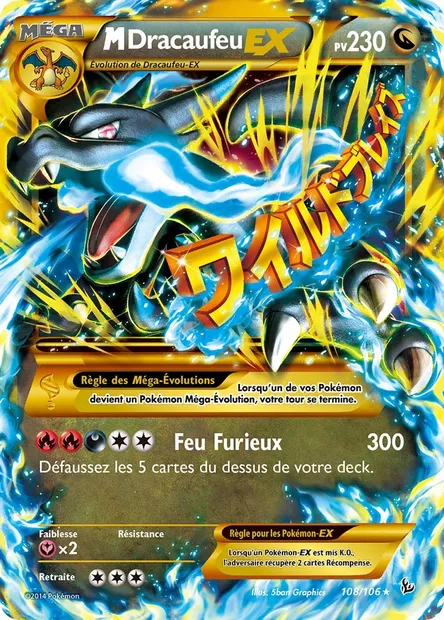 M-Dracaufeu EX, carte Pokémon FLF 108 — extension Étincelles