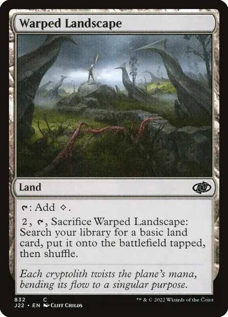 Warped Landscape, Magic card J22 832 — Jumpstart 2022 set