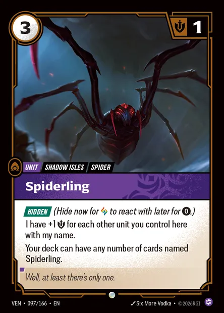 Spiderling, Riftbound card VEN 097 — Vendetta set