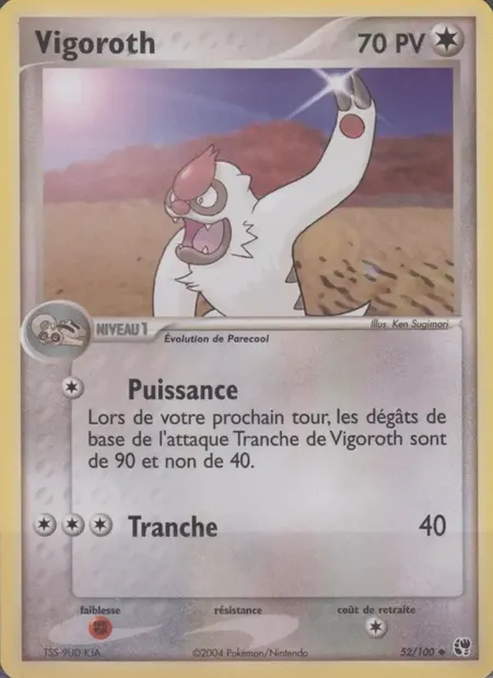 Vigoroth, carte Pokémon SS 52 — extension EX Tempête de sable