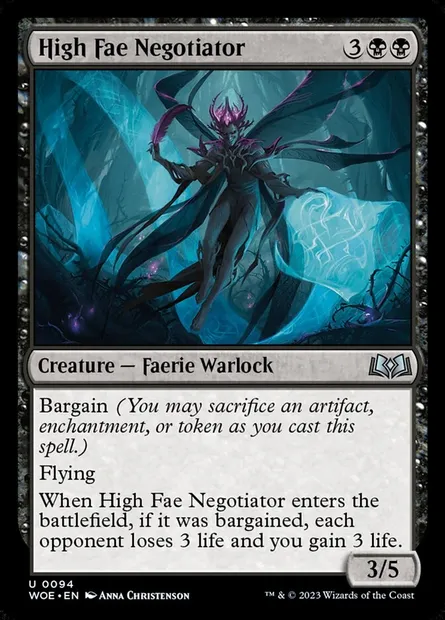 High Fae Negotiator, Magic card WOE 94 — Wilds of Eldraine set
