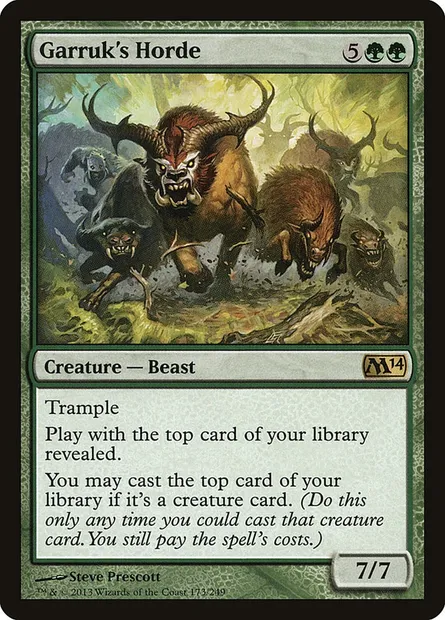 Garruk's Horde, Magic card M14 173 — Magic 2014 set