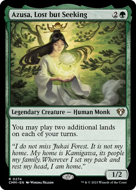 Azusa, Lost but Seeking, Magic card CMM 274 — Commander Masters set