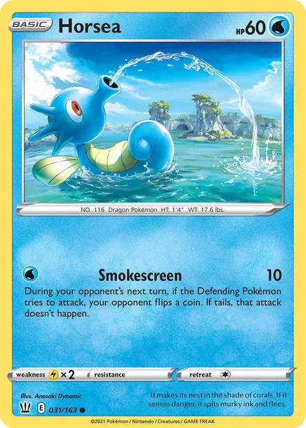 Horsea, Pokémon card BST 31 — Battle Styles set