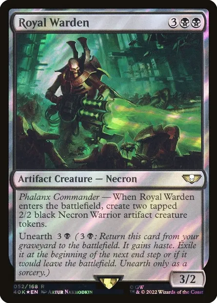 Garde royal, carte Magic 40K 52★ — extension Warhammer 40,000 Commander