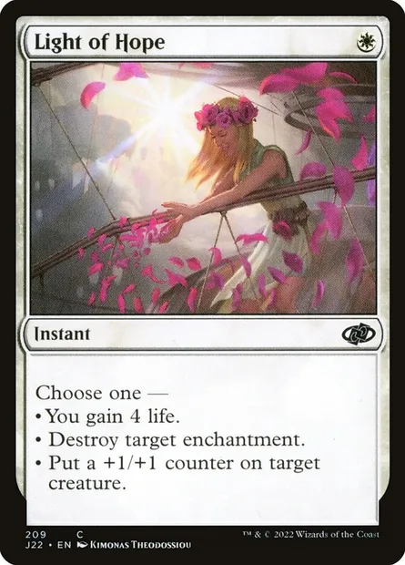 Light of Hope, Magic card J22 209 — Jumpstart 2022 set