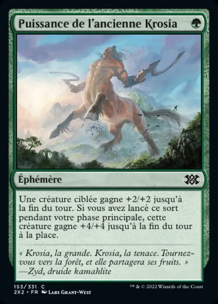 Puissance de l'ancienne Krosia, carte Magic 2X2 153 — extension Double Masters 2022