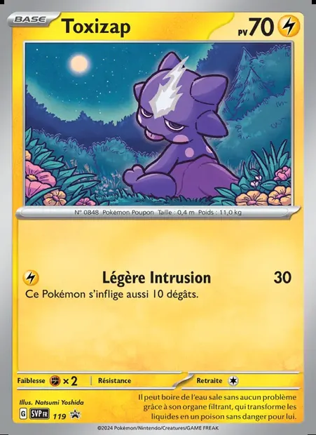 Toxizap, carte Pokémon PR-SV 119 — extension SVP Black Star Promos