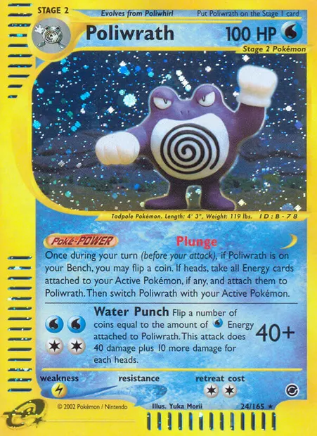 Poliwrath, Pokémon card EX 24 — Expedition Base Set set