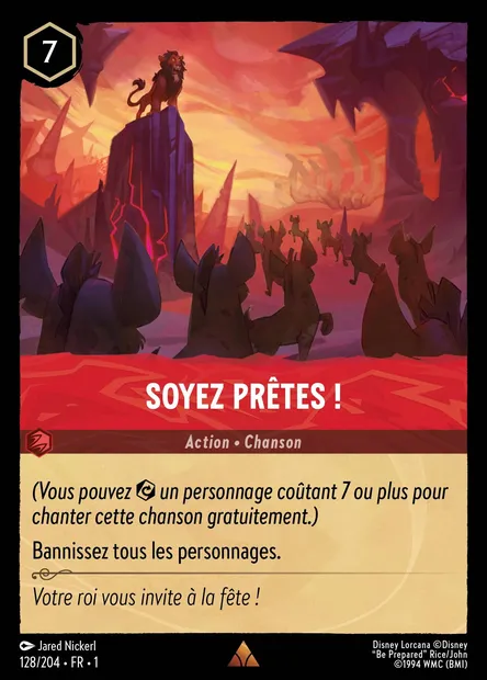 Soyez prêtes !, carte Disney Lorcana CH1-128 — extension Premier Chapitre