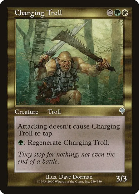 Charging Troll, Magic card INV 239 — Invasion set