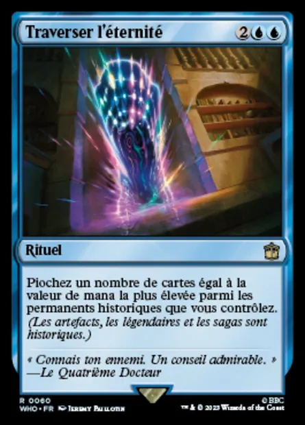 Traverser l'éternité, carte Magic WHO 60 — extension Doctor Who