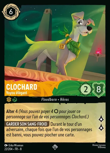 Clochard - Voyou élégant, carte Disney Lorcana CH8-022 — extension Le Règne de Jafar