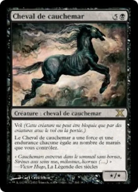Cheval de cauchemar, carte Magic 10E 164 — extension Dixième édition