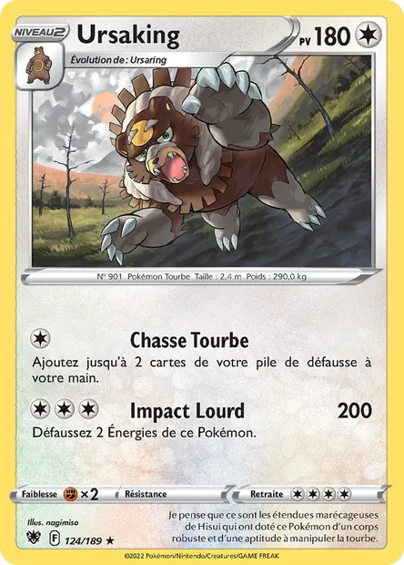 Ursaking, carte Pokémon ASR 124 — extension Astres Radieux