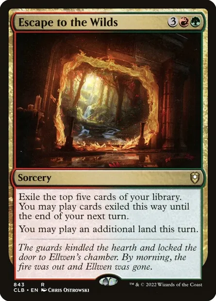 Escape to the Wilds, Magic card CLB 843 — Commander Legends: Battle for Baldur's Gate set