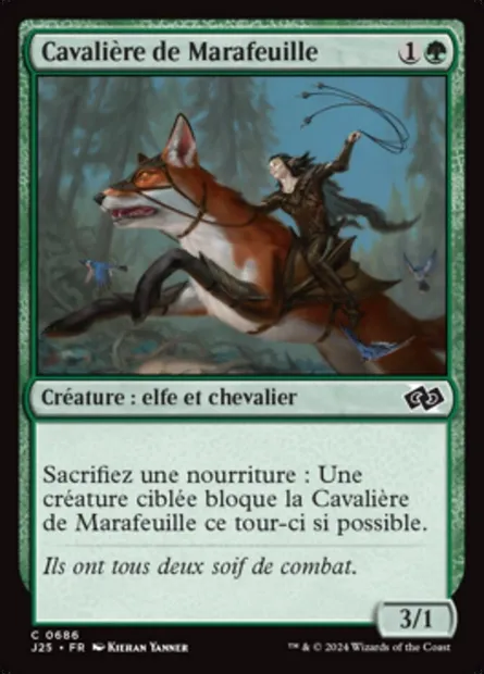 Cavalière de Marafeuille, carte Magic J25 686 — extension Foundations Jumpstart