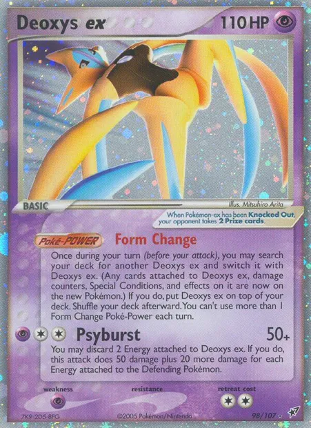 Deoxys ex, Pokémon card DX 98 — Deoxys set