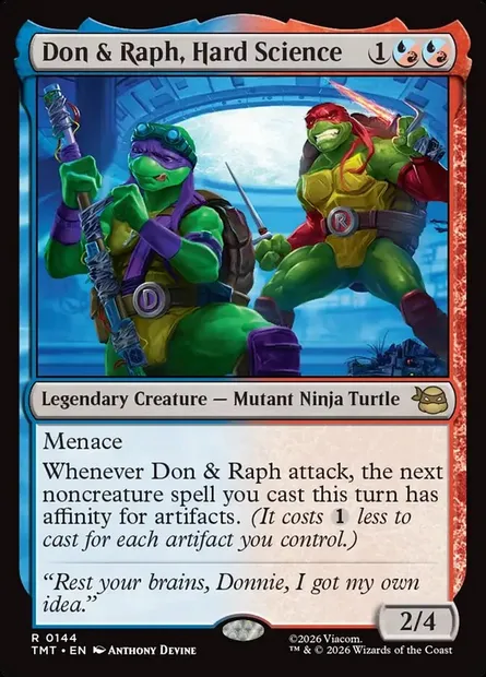 Don & Raph, Hard Science, Magic card TMT 144 — Teenage Mutant Ninja Turtles set