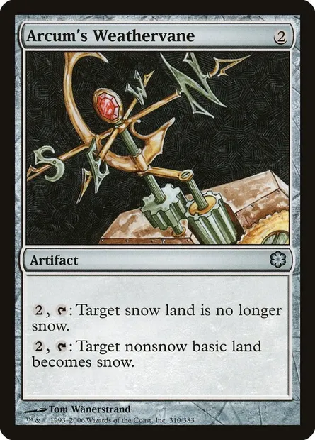 Arcum's Weathervane, Magic card CST 310 — Coldsnap Theme Decks set