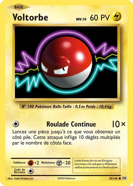 Voltorbe, carte Pokémon EVO 39 — extension Évolutions