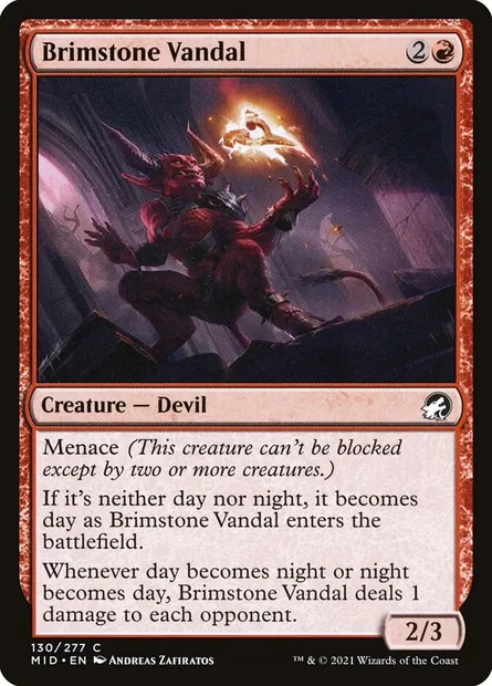 Brimstone Vandal, Magic card MID 130 — Innistrad: Midnight Hunt set