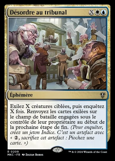 Désordre au tribunal, carte Magic MKC 209 — extension Murders at Karlov Manor Commander