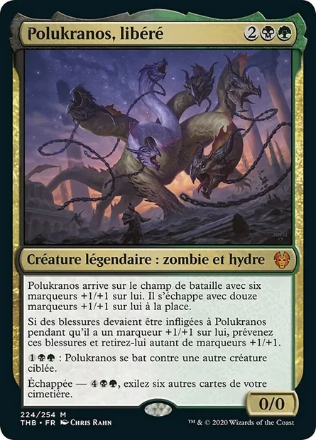 Polukranos, libéré, carte Magic THB 224 — extension Theros Beyond Death