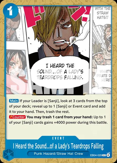I Heard the Sound...of a Lady's Teardrops Falling, One Piece card EB04-029 — EGGHEAD CRISIS set