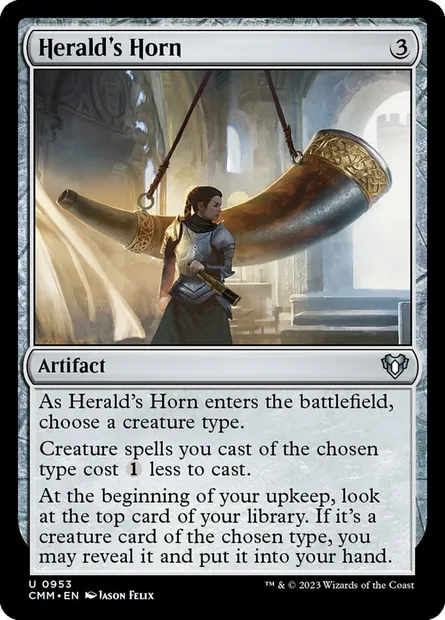 Herald's Horn, Magic card CMM 953 — Commander Masters set