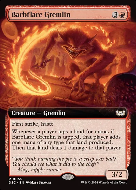 Barbflare Gremlin, Magic card DSC 55 — Duskmourn: House of Horror Commander set