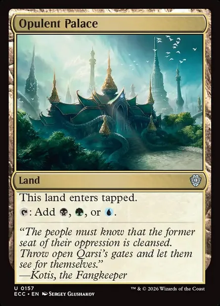 Opulent Palace, Magic card ECC 157 — Lorwyn Eclipsed Commander set