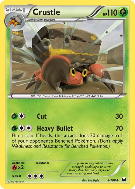 Crustle, Pokémon card DEX 8 — Dark Explorers set