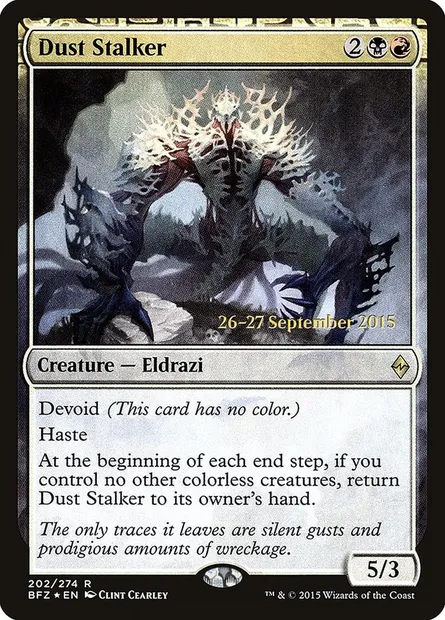Dust Stalker, Magic card PBFZ 202s — Battle for Zendikar Promos set