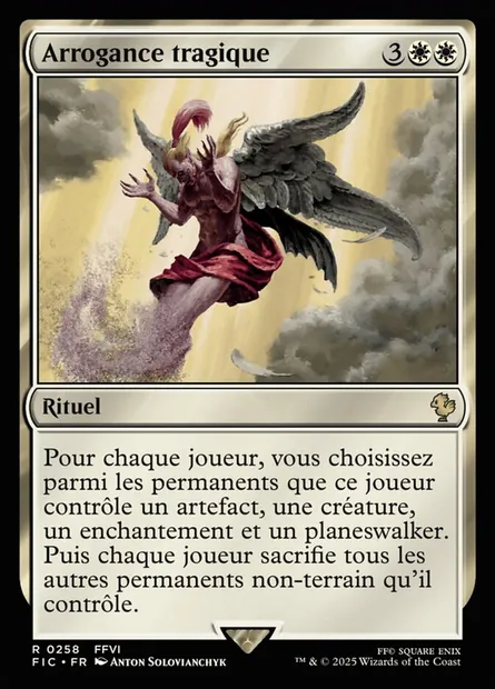 Arrogance tragique, carte Magic FIC 258 — extension Final Fantasy Commander