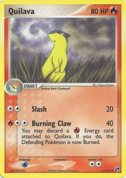 Quilava, Pokémon card EXBS 051 — EX Battle Stadium set